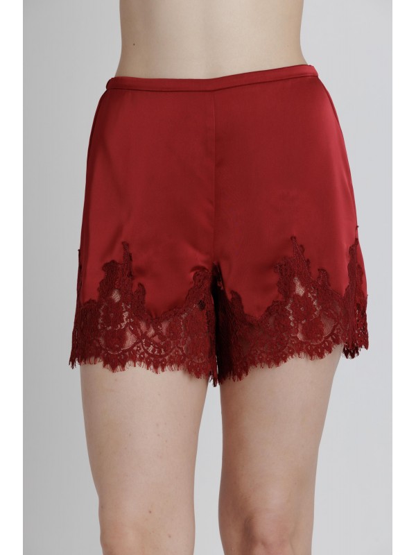 AB2626<br/>LACE TRIM SATIN SHORTS