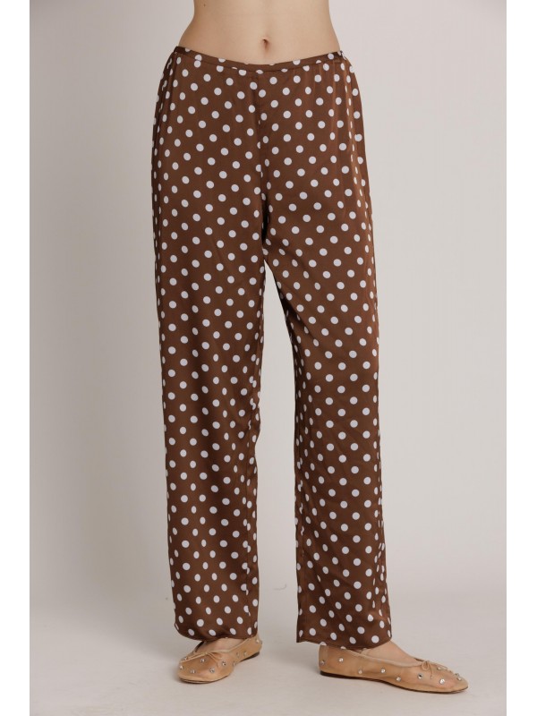 AB2654<br/>POLKA DOT SATIN PANTS