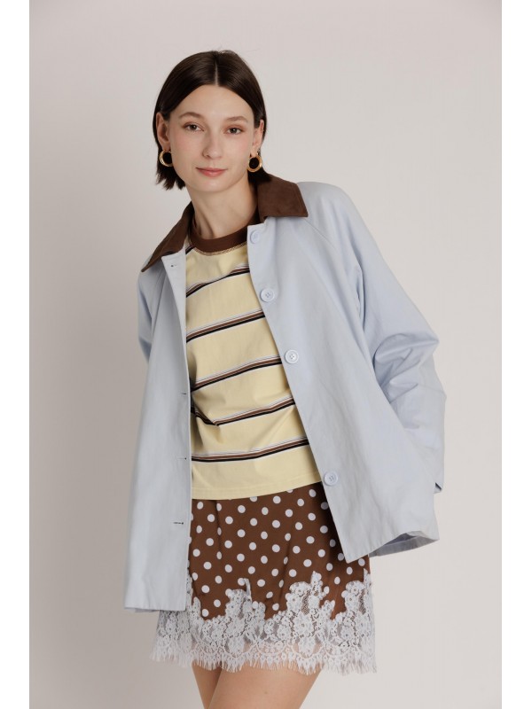 AO2658<br/>CONTRAST COLLAR TWILL JACKET