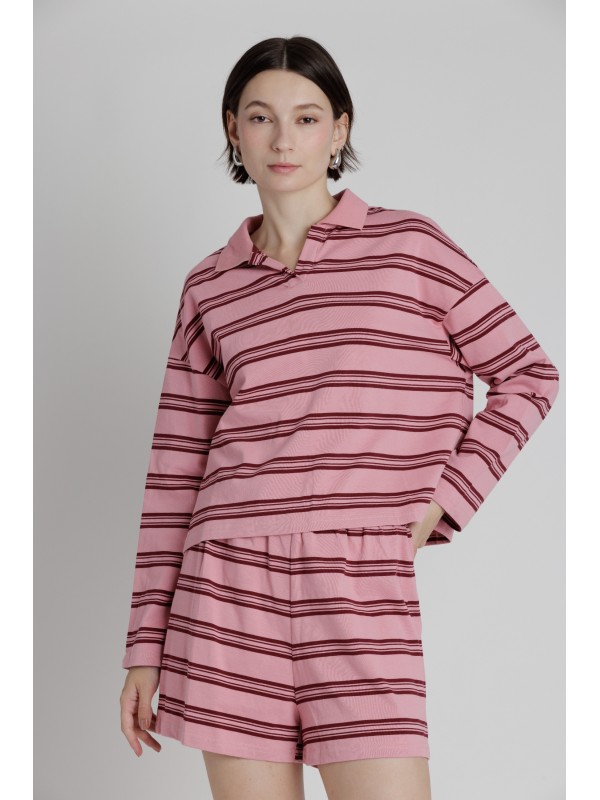 AT2628<br/>JERSEY KNIT POLO TOP